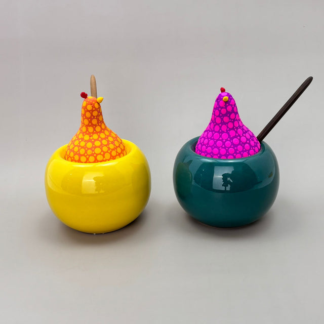 SALSERA GALLINA CERAMICA COLORES